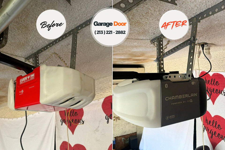 Before and after: garage door repair North Bend, OH